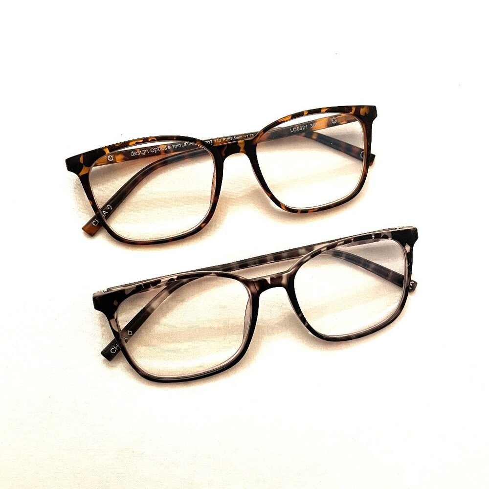 2 Foster Grant Blue Light Reading Glasses +2.00  Anti-Glare Scratch Resistance